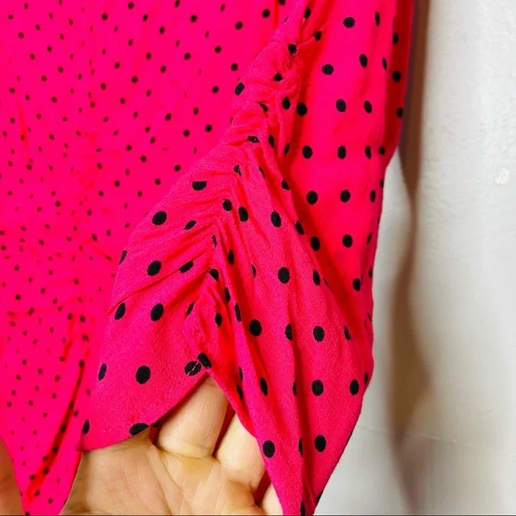 ZARA hot pink polka dot dress - Picture 10 of 14